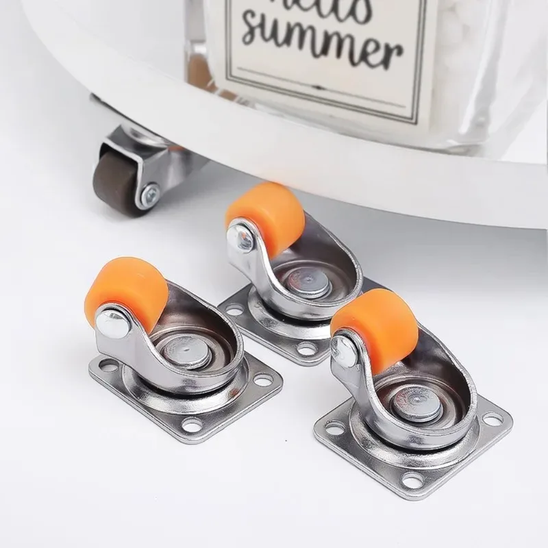 16/1 STKS Mini Universele Wiel Meubelzwenkwiel met Zacht Rubber 360 ° Opbergdozen voor rotatiepoelie Zwaar uitgevoerde zwenkwielen