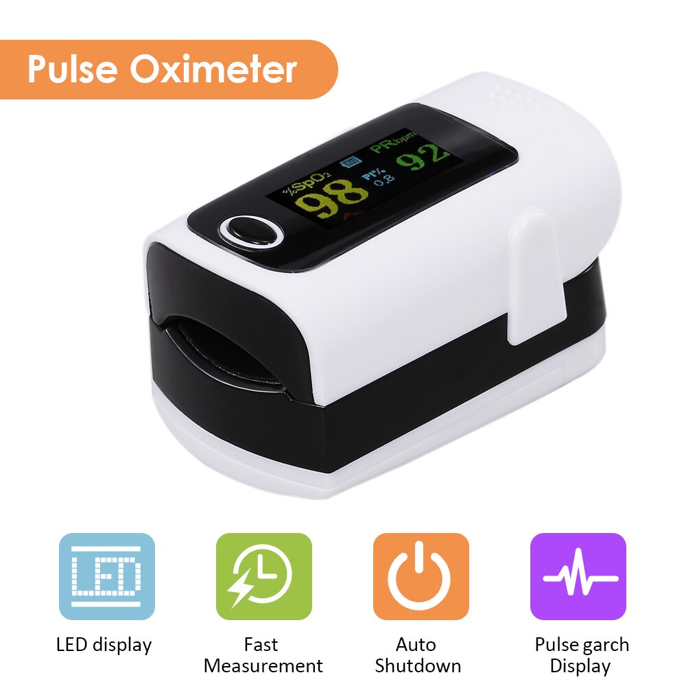 Blod ilt monitor finger puls oximeter iltmætning monitor oximeter pulsmåler uden batteri hurtigt