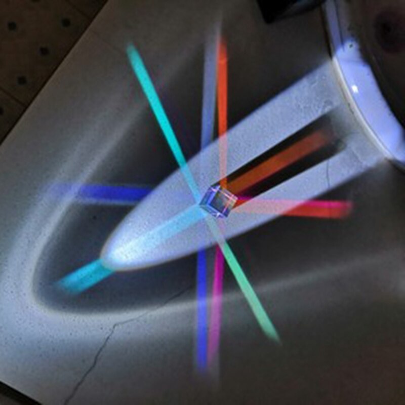 Optisk glas len firkantet prisme 5*5*5mm optisk prisme regnbueterning af lys farve stor et videnskabeligt eksperiment for børn