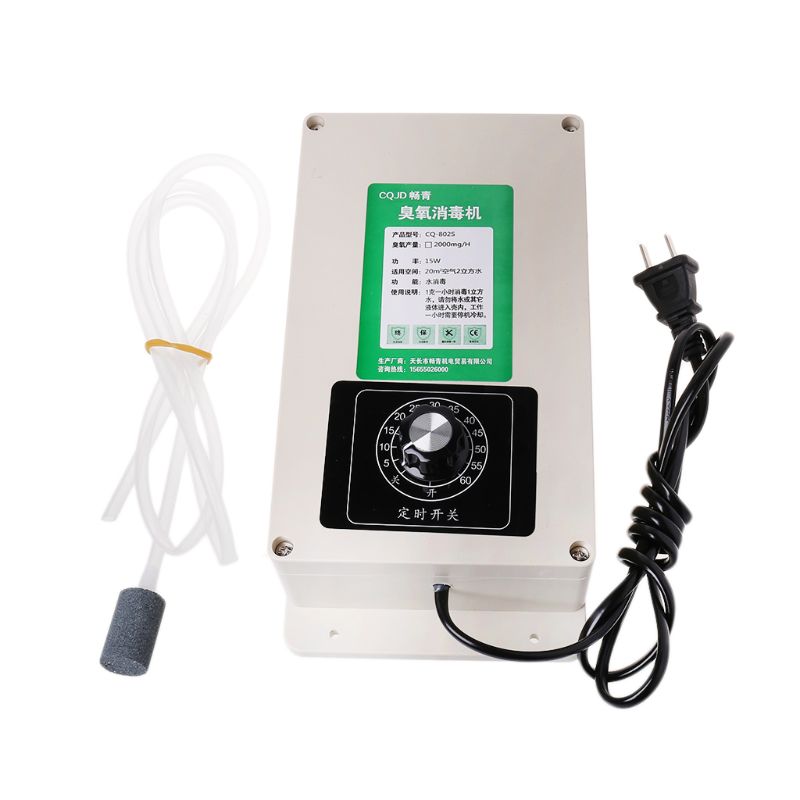 2000 Mg/u Ozon Generator Ozon Water Luchtreiniger Machine Aquarium Sterilisator Deodorizer Timer Vruchten Vlees Voedsel Geur Gratis