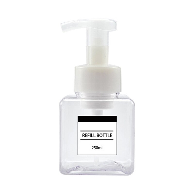 1Pcs Draagbare Schuim Fles Lege Clear Pomp Fles Lotion Shampoo Zeepdispenser Douchegel Hervulbare Flessen 250Ml 450ml: AT