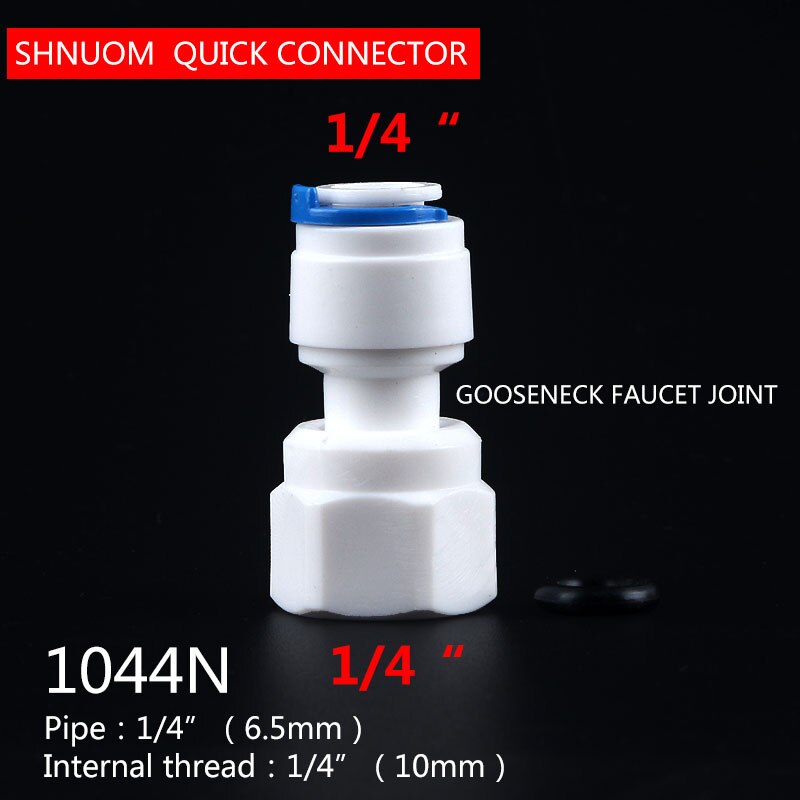 Interne gewinde 10MM bis 1/4 "Rohr direkten verbindung schwanenhals wasserhahn Adapter gerade schnell anschließen RO Wasser Rohr passend zu