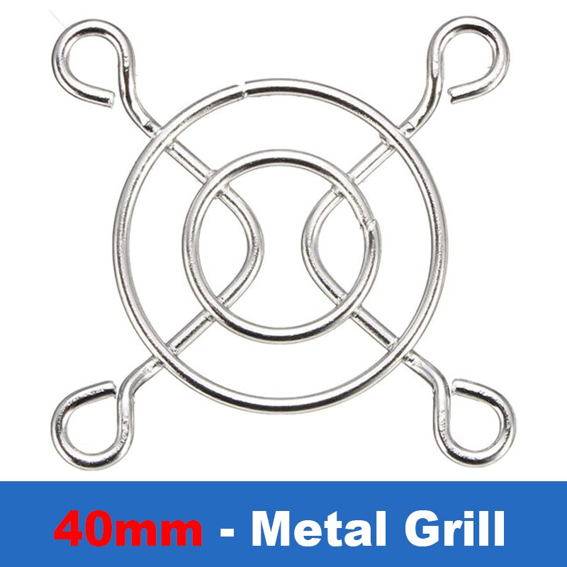 Metal Fan Grill Cover PC Computer 140mm 120mm 90mm 80mm CPU Case Cooler Protector 3D Printer 40mm 60mm Radiator-Silver: 4CM