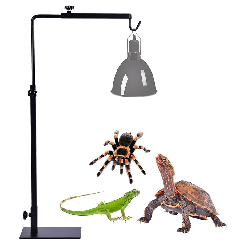 Reptile Lamp Stand Fixed Bracket Adjustable Floor Light Stand, Light Stand Heat Lamp Stand Metal Lamp Support
