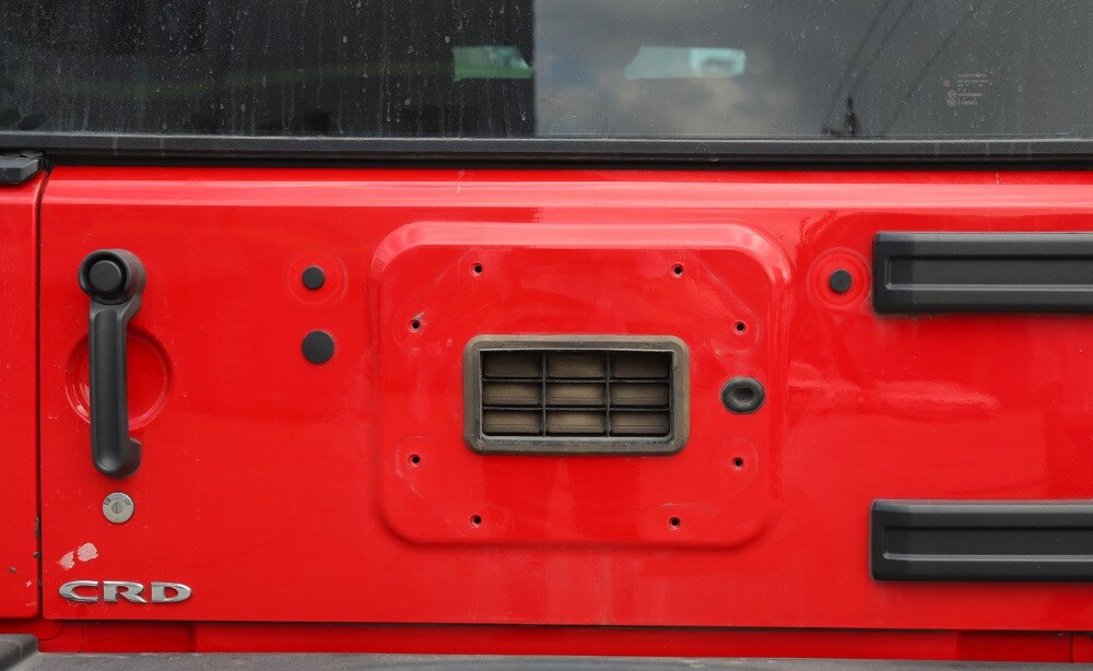 Bagklappestik reservehjulholder slette bagdørhul vandtætte stik til jeep wrangler 2007 gummisort biltilbehør