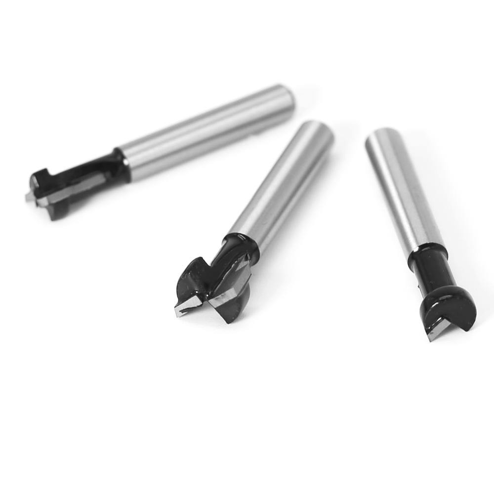 1 Pc 1/4 "Shank 6 Mm T-Slot Cutter Router Bit Set Hex Bolt Sleutel Gat Bits T slotting Frees Voor Hout Houtbewerking