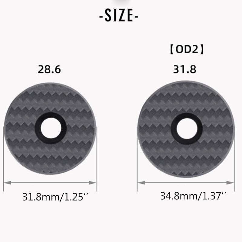 Bicycle Headset Top Stem Cap Carbon Fiber 28.6/31.8 OD2 Steerer Front Fork Cap D5BA