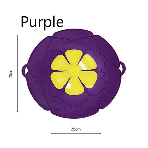 Siliconen Deksels Kookgerei Spill Stopper Siliconen Anti-Overflow Inpluggen Pot Deksel Keuken Accessoires Potten Kookgerei Huishoudelijke: Purple