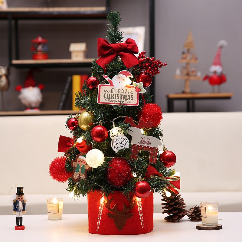 Desktop Miniature Christmas Tree Christmas Decoration Packages Family Christmas Tree Christmas Tree Ornament: G