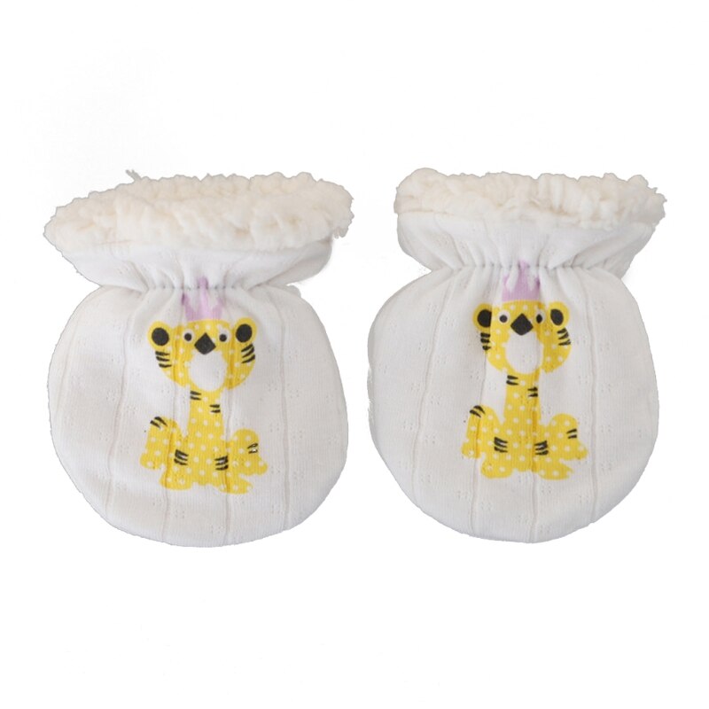 Guantes cálidos de invierno para bebés, manoplas de lana gruesas antiarañazos para niños y niñas de 0 a 6 meses: Y-2
