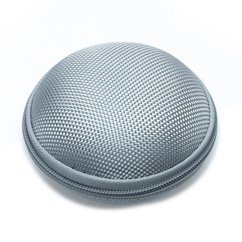 Mini tas portemonnee voor koptelefoon canvas grijze kleur