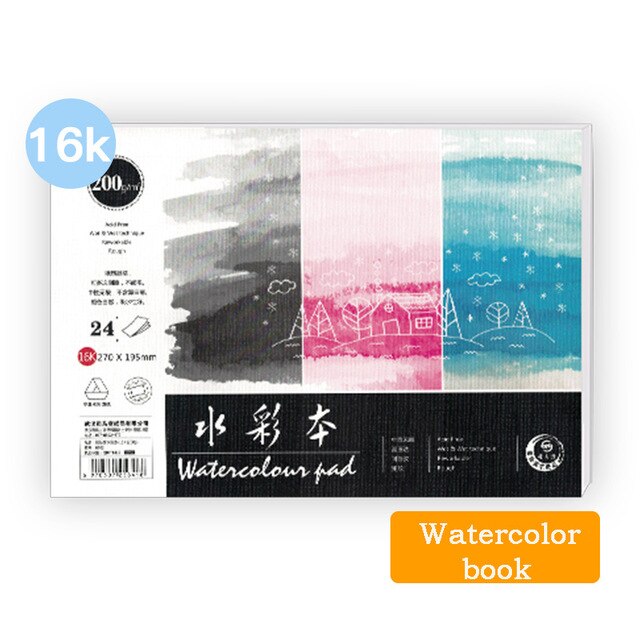 A3/16K/A4 Watercolor Traveling Sketch PaperBook School Hand Painted Drawing Artist Student Art Supplies Stationery Sketchbook: 2