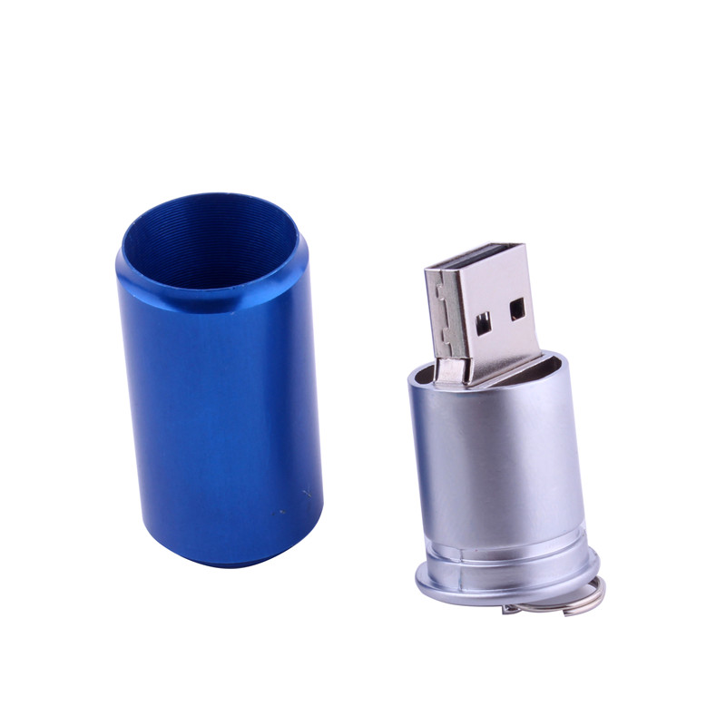 JASTER Coke cans head metal model external storage stick USB 2.0 4GB 8GB 16BG 32GB 64GB USB flash drive: 32GB / blue