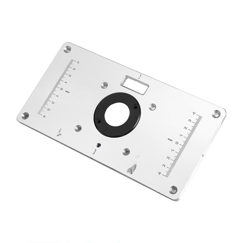 Router bordplade 700c aluminium router bord indsatsplade +4 ringskruer og 2 sæt bøsninger til træbænk