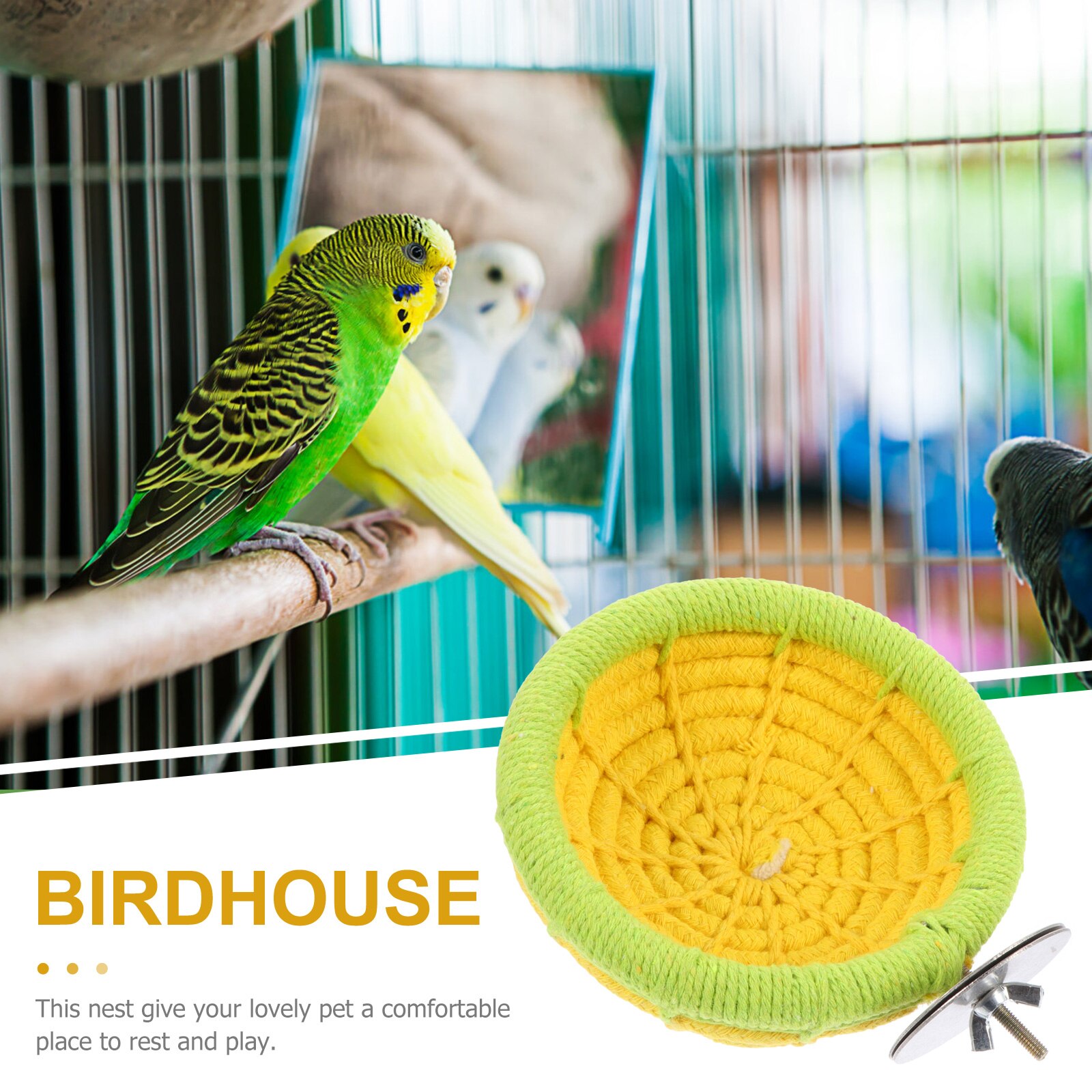 Home Bird Nest Decorative Bird Nest for Cages Pet Bird Accessory Bird Habitat Shed