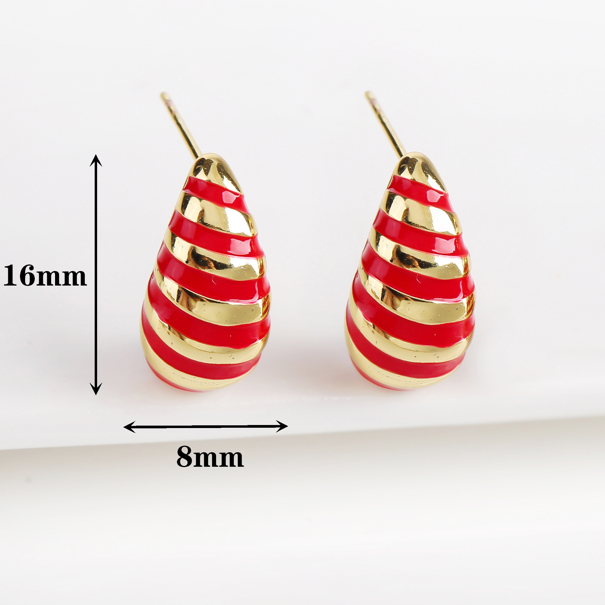 Pendientes clásicos de circonia para mujer, aretes de gota de agua a la , temperamento para mujer, joyería para y boda,: Oro champán