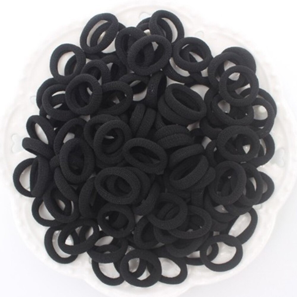 100 unids/lote alto estiramiento sin costura toalla lazo cabello elástico Color caramelo banda para el cabello reutilizado anillo para niñas sombreros: 01