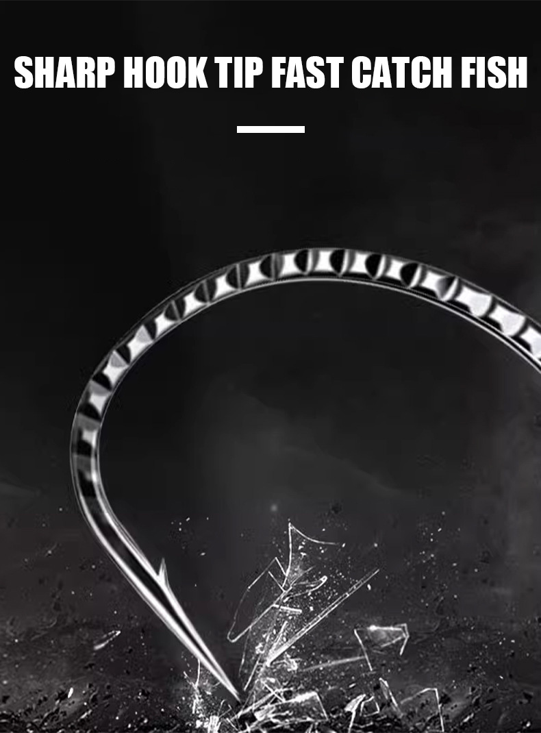 NUNATAK Amo da pesca invertito Amo spinato affilato NUOVO Gancio stravagante con foro 50P/1 scatola Gancio per spigola Amo da pesca in mare resistente alla corrosione
