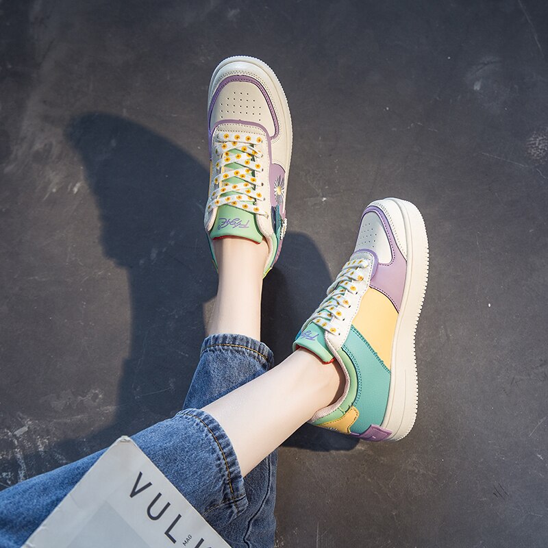 Neue stil frauen schuhe bord schuhe dicken boden casual schuhe sport schuhe frauen schuhe
