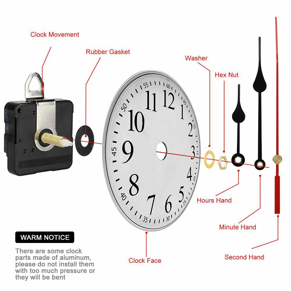 DIY Quartz Wall Clock Movement Mechanism Replacement Repair Tool Hands Kits Part Set Wall Clocks Replacement Accessories