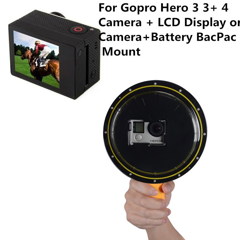 Suptig 6&#39;&#39; Kuppel Hafen Abdeckung Objektiv Haube Wasserdicht fallen Gehäbenutzen für Gopro Held 3 3 + 4 Kamera Montieren