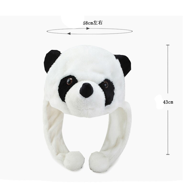 Panda ours pour femmes et enfants, chapeau en peluche, bonnet Style aviateur, pour l'hiver