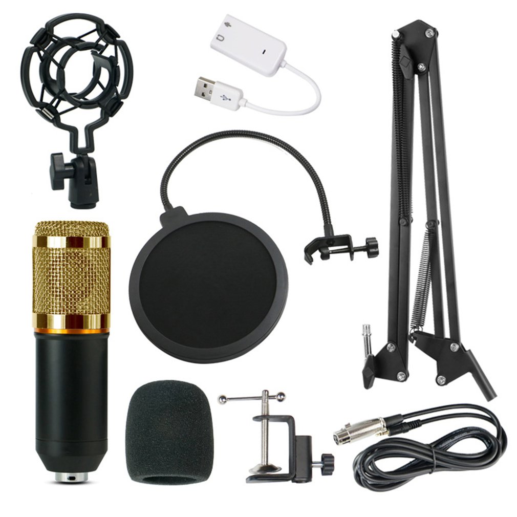 BM-800 Condensator Microfoon Kit Netwerk Opname Microfoon Usb Geluidskaart NB35 Blowout Preventer Microfoon