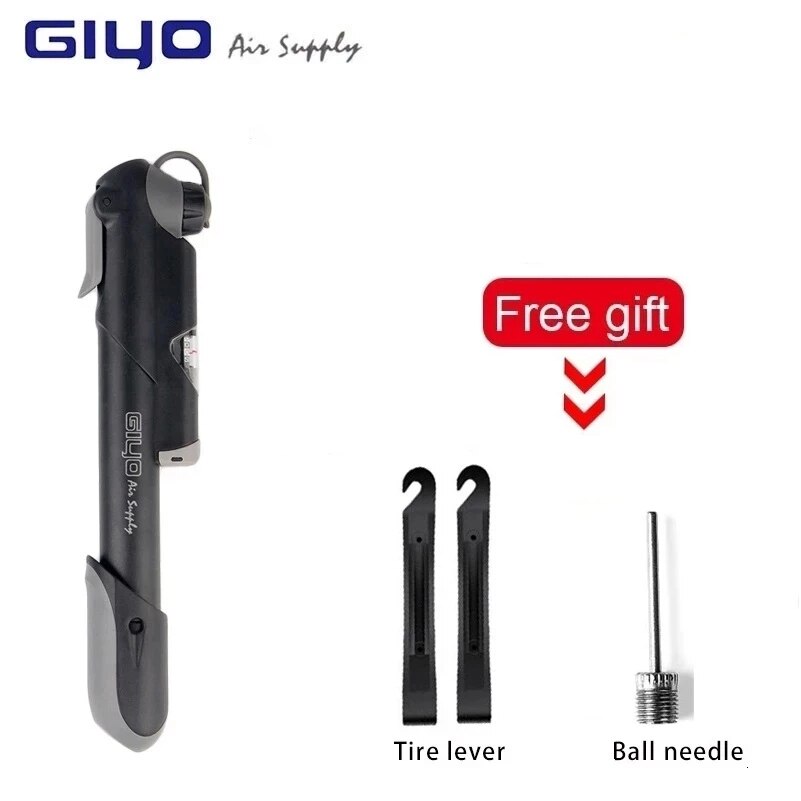 Giyo pumpe cykelpumpe mini håndpumpe cykling luftpumpe kugle legetøj dæk inflator schrader /presta ventil bærbar mtb cykel pumpe