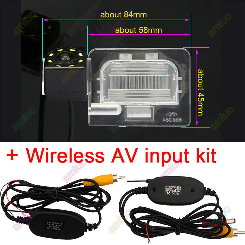 For Kia K5 Optima JF Forte K3 Cerato YD Cerato Rio Car Reverse Parking Rear View Wireles Vehicle Camera: 8led Wireless