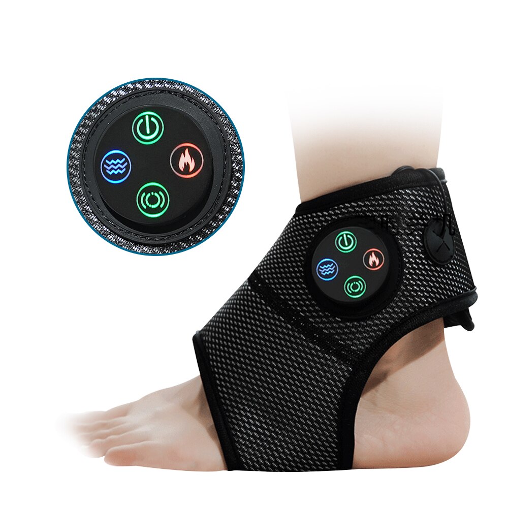 Smart Ankle Massage Compression Air Ankle Brace Foot Massage Electric Vibration Compress Heating Brace Ankle Massage