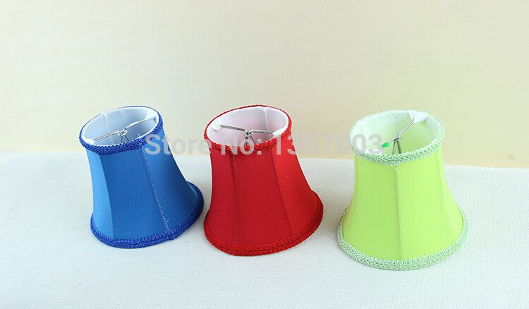 Rood, Blauw, Groen moderne licht lampen met stof lampenkappen, Kroonluchter Mini Lampenkap moderne, clip Op