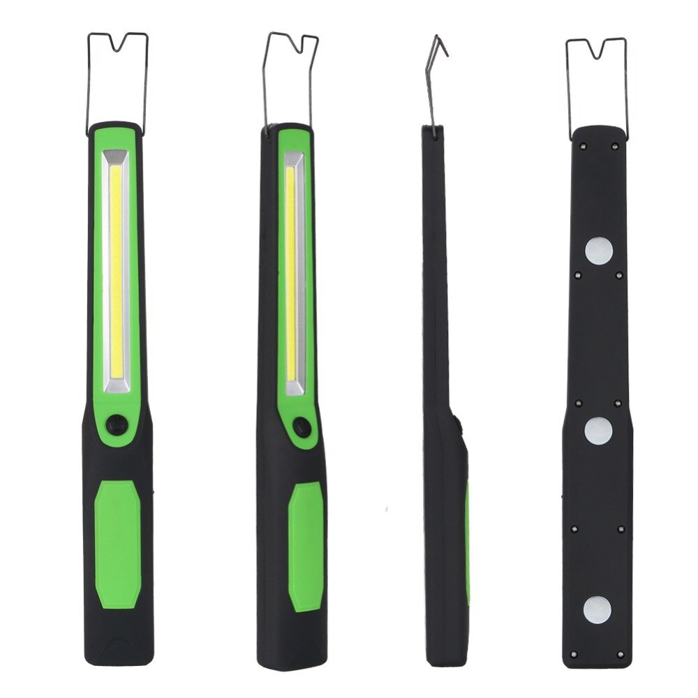 Luz LED de trabajo recargable por USB para coche, lámpara de emergencia de reparación magnética COB, linterna portátil para acampar, lámpara de gancho colgante