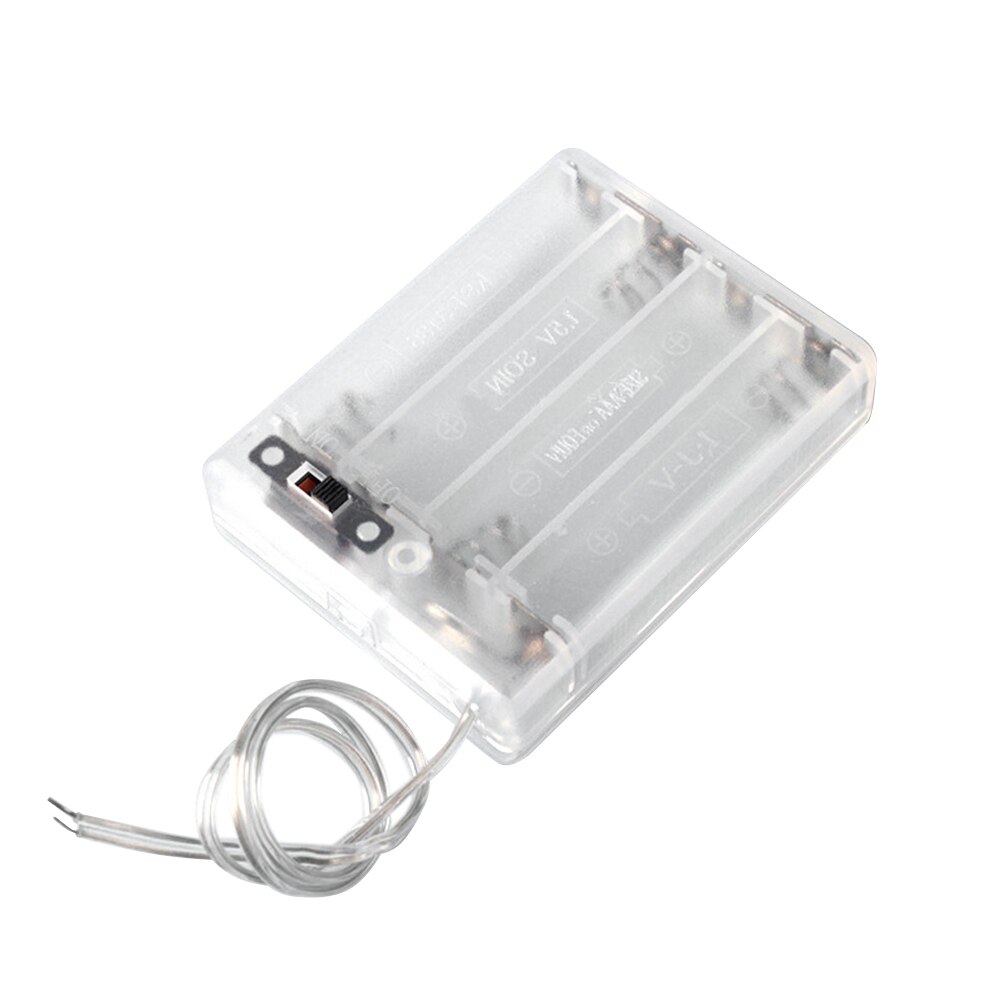 2 3 4 AA Battery Holder Box Transparent Case with Switch Battery Holder Box to Keep Battery Organized Protected: 4