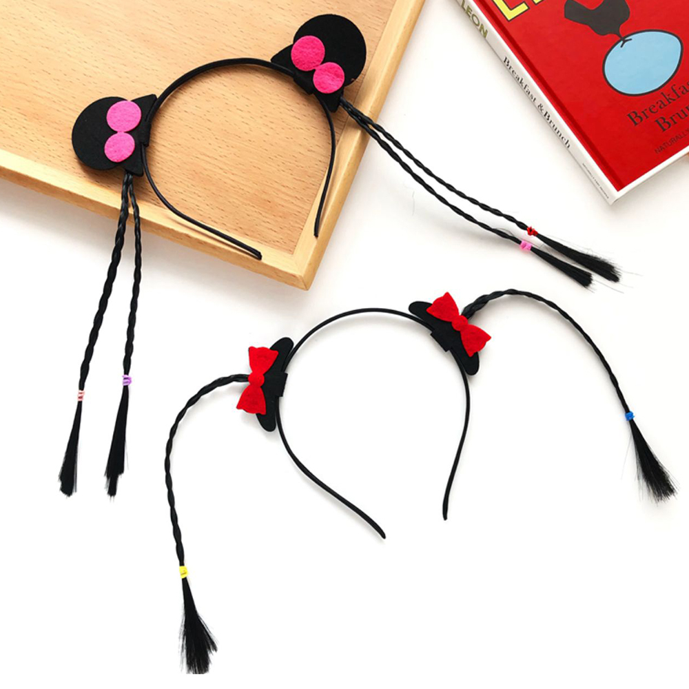 Interesantes trenzas DIY diademas Tiktok divertida diadema para mujeres hombres broma práctica sombrerería de accesorios para el cabello