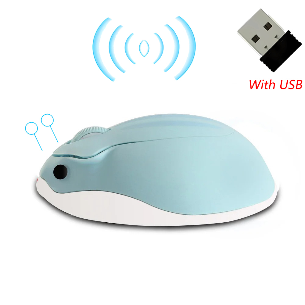 Nette Karikatur Bluetooth + 2,4G Hamster Maus Ergonomische 3D Optische Kreative freundlicher Sekretariat Heimat Computer Mäbenutzen für PC Laptop: Dunkelheit
