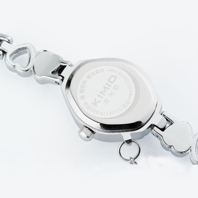 KIMIO Women Bracelet Watch Ladies Tassel Dress Quartz Watch Clock Hollow Love Hearts Steel Strap Wrist Watch Montre Femme