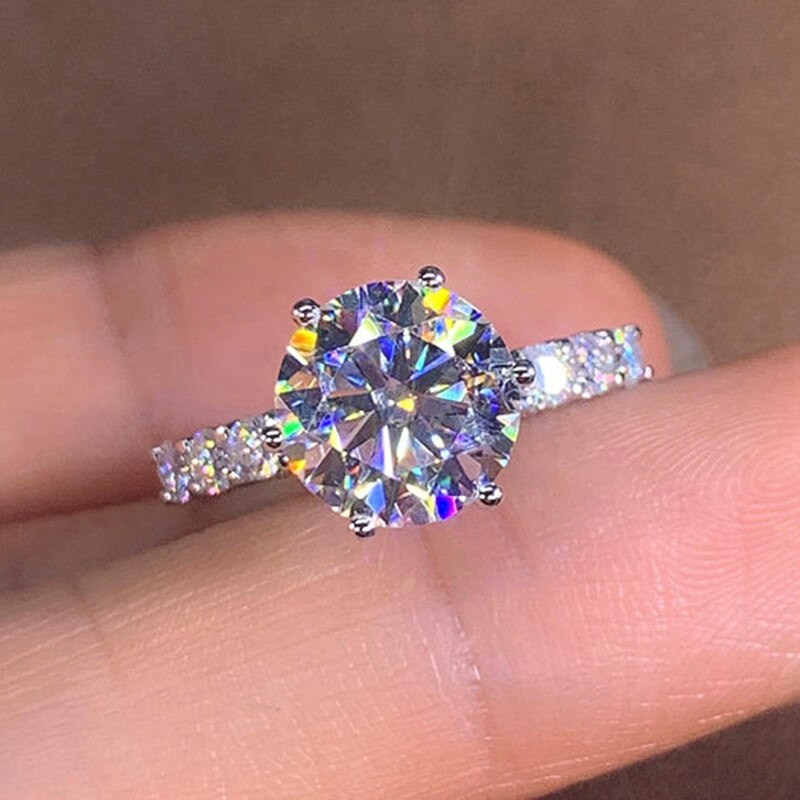 Huitan Nieuw Ontworpen Trouwringen Voor Vrouwen Verzilverd Aaa Zirconia Mode Dame Vinger Accessoires 2022 Sieraden