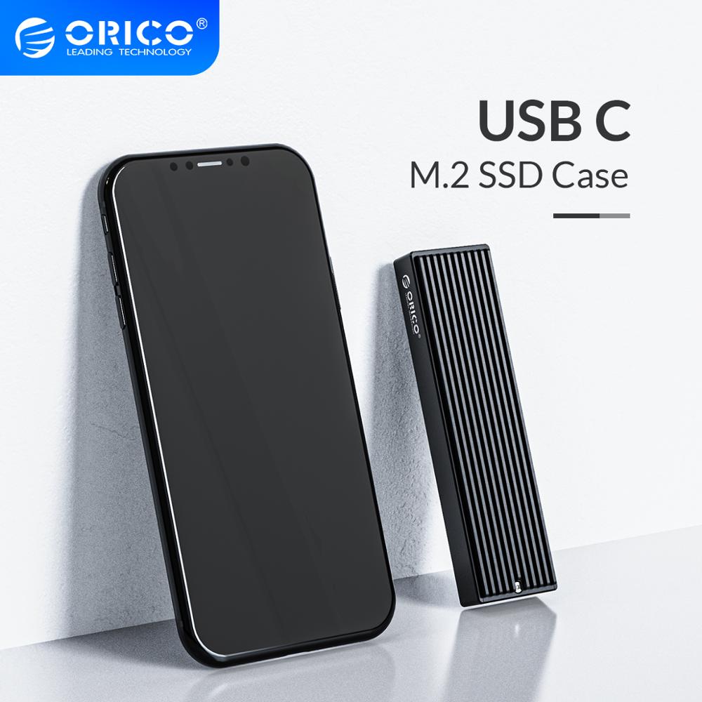 Orico M.2 Nvme Doos Usb C Gen2 10Gbps Pcie Ssd Case Voor 2230/2242/2260/2280 Ssd M2 sata Ngff 5Gbps Ssd Behuizing Warmteafvoer