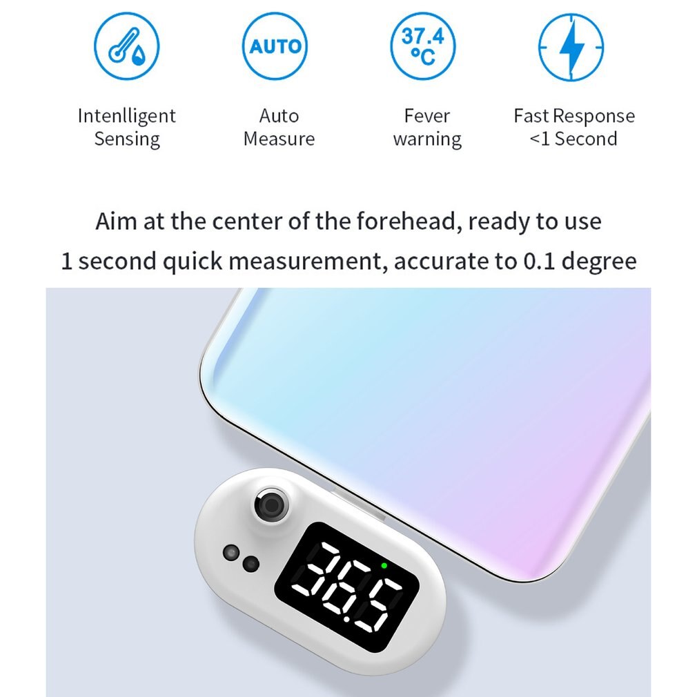 Usb Intelligent Mini Mobile Phone Thermometer Health Care Convenient Infrared Electronic Digital Thermometer