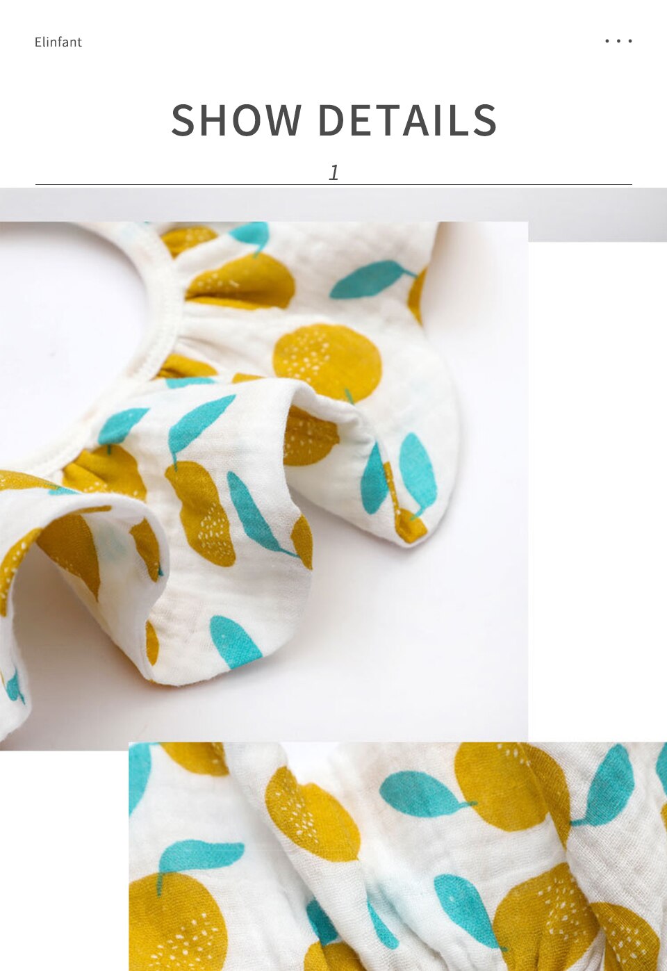 Elinfant 3 stücke einstellen Baumwolle Blick Fütterung Blume Lätzchen Modische Kleinkind Baby sabbern Lätzchen