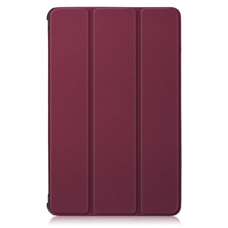 Inteligentne zamknięcie skórzana pokrywa dla Huawei case dla Huawei MatePad 10.4 case BAH3-W09/AL00 magnes stojak pokrywa shell + touch pen + film: Wine red