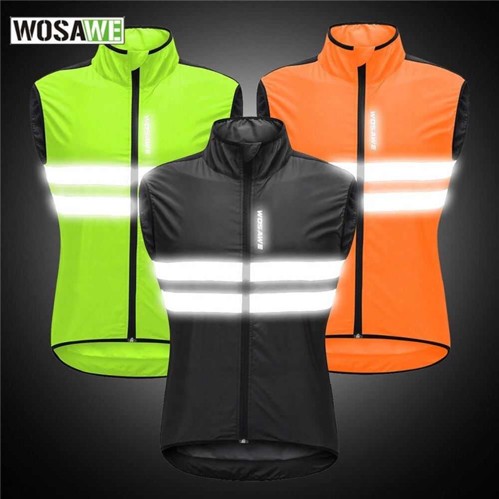WOSAWE MTB Mountain Bike Riding Vest Cycling Wear Windproof Breathable Cycling Vest Sleeveless coat sports vest reflective