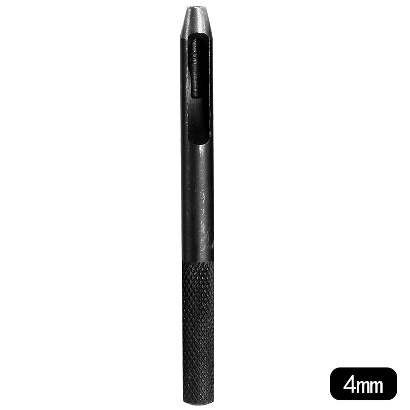 Lmdz stansning læder hul hul rund stål læder håndværk hul hul hul metal pakninger plast gummi værktøj 1mm-10mm: 4mm