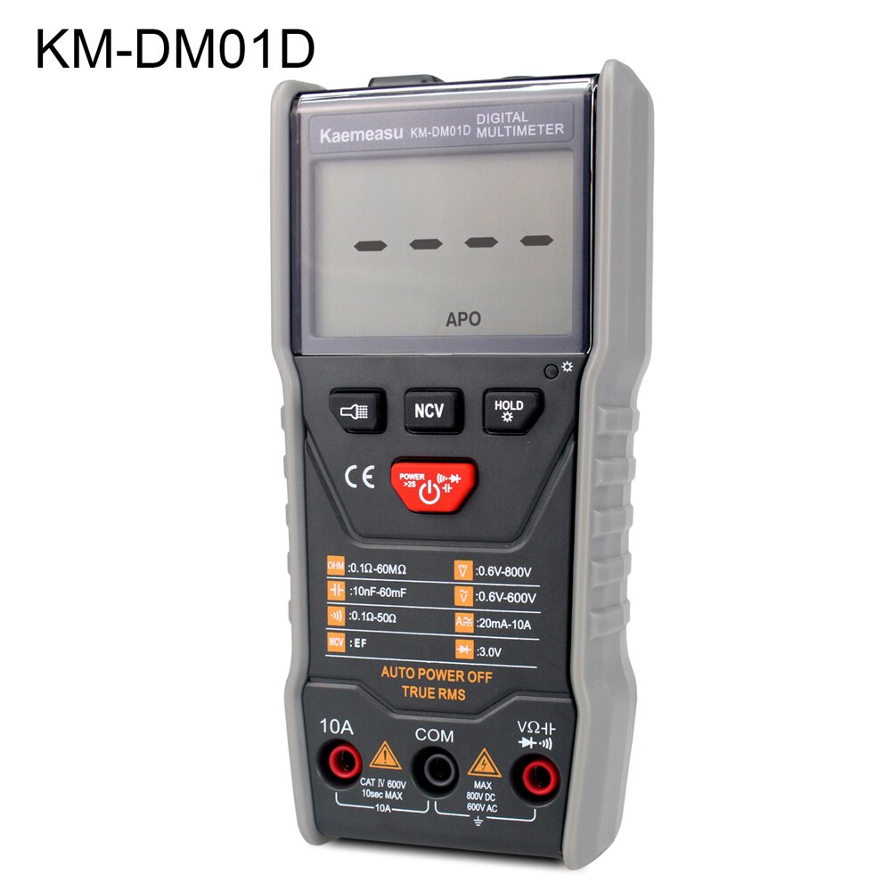 Multifunktions Intelligente Digital Multimeter DC/AC Kapazität Widerstand NCV True RMS Elektronische Wartung instrument Werkzeuge: KM-DM01D