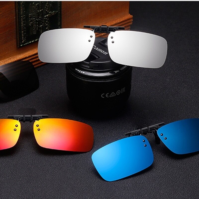 UV400 Lens Clips On Sun Glasses Driving Night Vision Lens Sun Glasses Cool Polarized Mirrored Male Anti-UVA For Men Women Descr