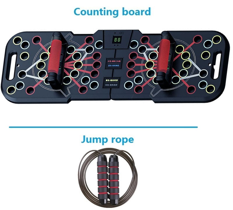 Multifunctional Counting Push Up Board Home Chest Muscle Exercise Training Indoor Electronic Fitness Support Push-up Rock Stands: Counting jump rope
