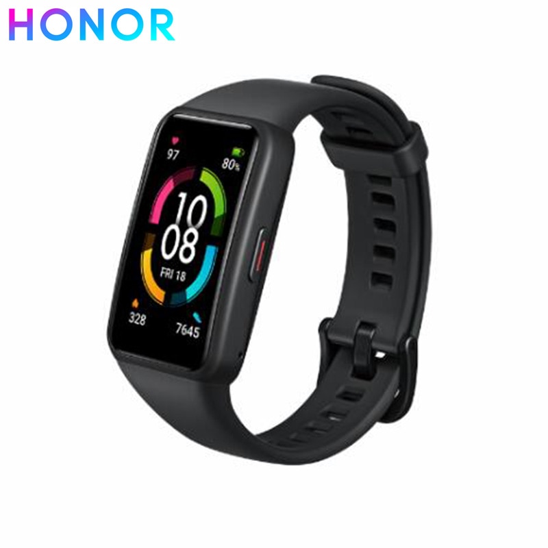 Huawei-pulsera inteligente Honor Band 6, reloj con pantalla táctil AMOLED a Color de 1,47 pulgadas, SpO2, para natación, ritmo cardíaco, sueño y siesta, estrés, novedad