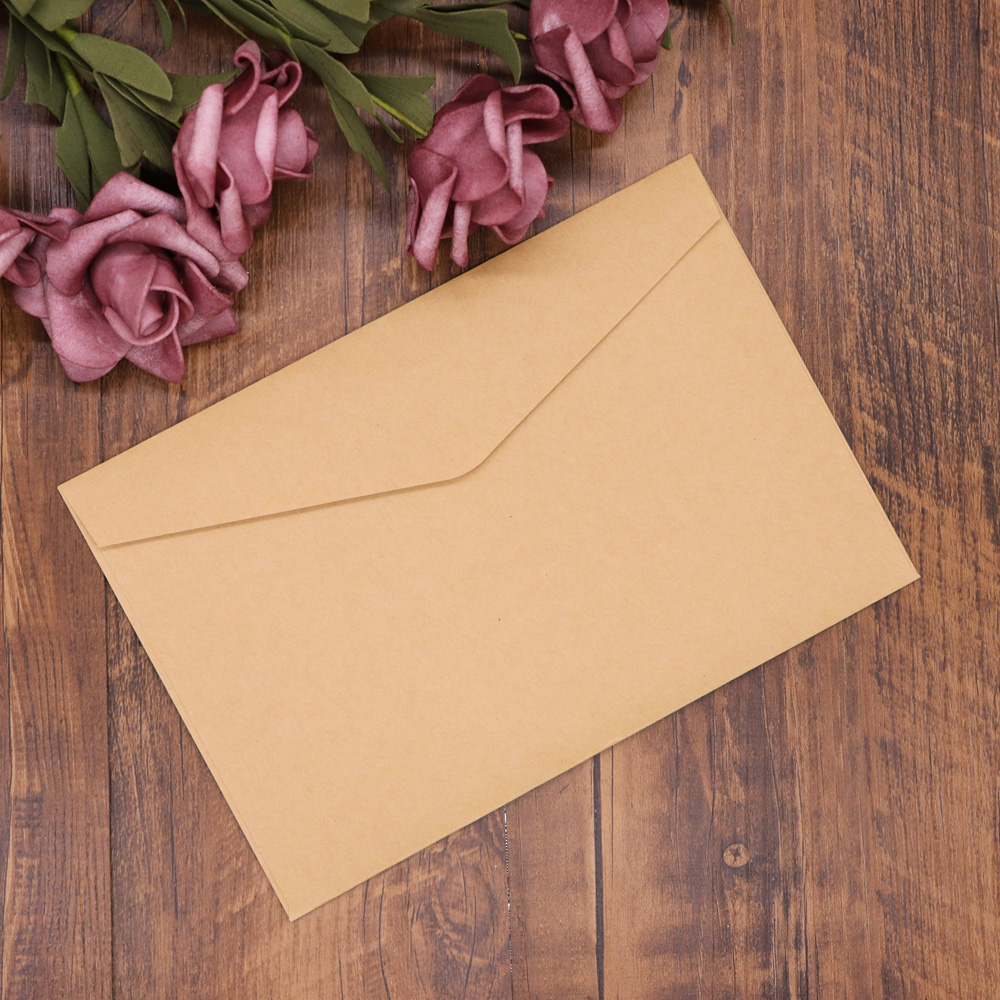 10pcs/pack Wedding Invitation Card Envelope for Wedding Party Celebration Birthday V Shape Greeting Cards Envelope: Kraft / Square 16x16cm