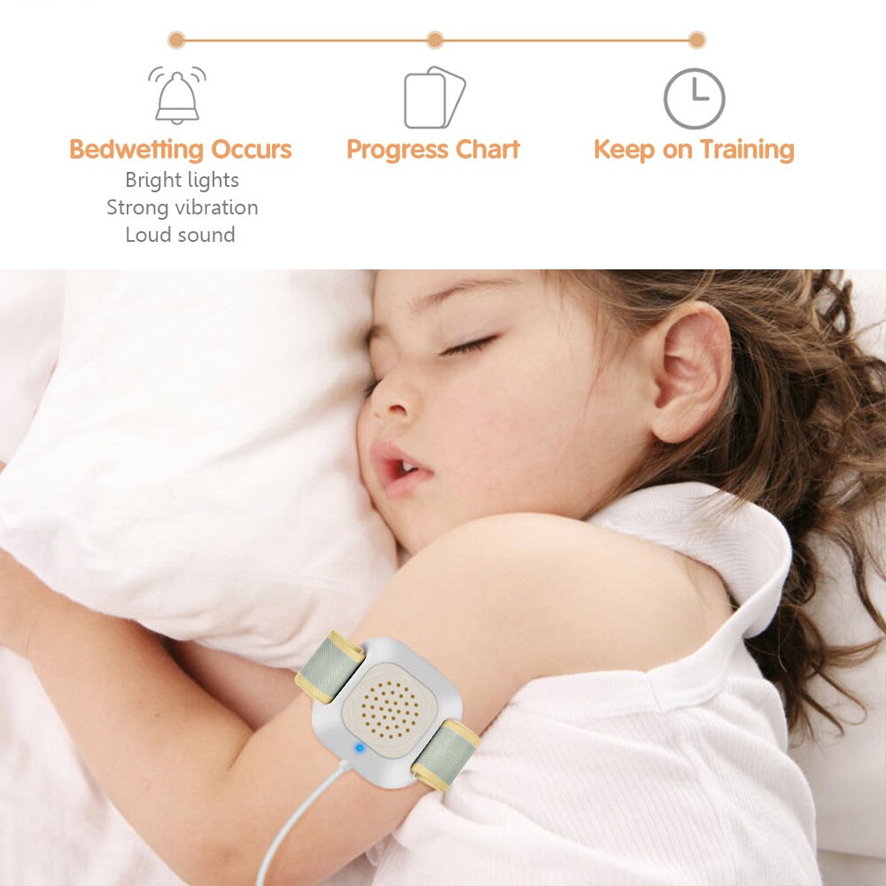 Bedwetting Alarm with sensitive sensor Enuresis Alarm with Loud Sound Bright Lights and Strong Vibration Child Potty Training