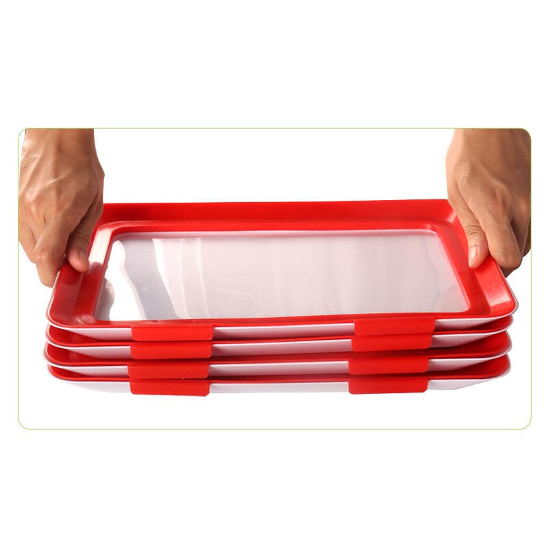 Newly Square Vacuum Seal Food Preservation Tray Stackable and Reusable Food Preservation Container with Plastic Lid XSD8